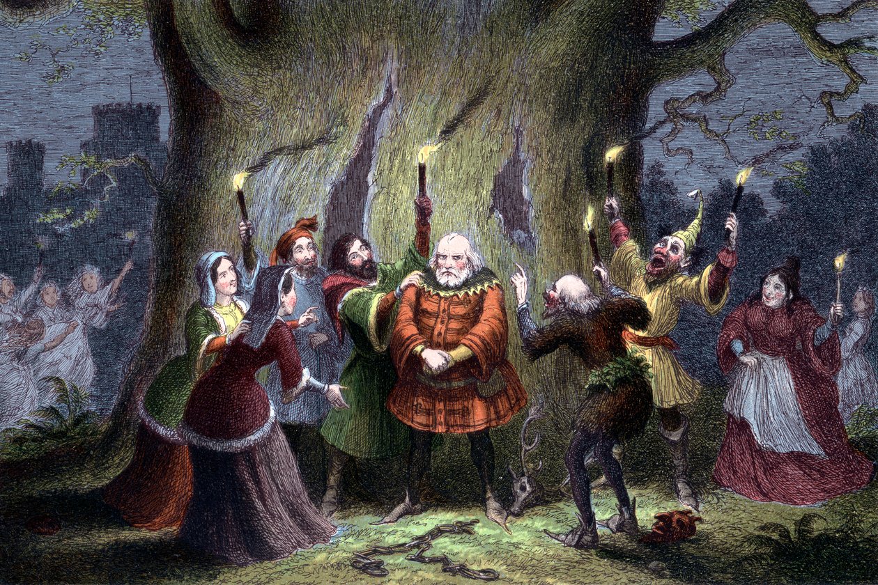 Szene aus Shakespeares Die lustigen Weiber von Windsor, 1856-1858 von Unbekannt