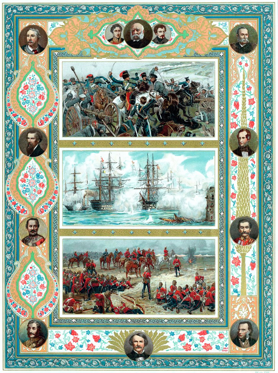 Szenen aus britischen Militäreinsätzen, ca. 1887 von Unbekannt