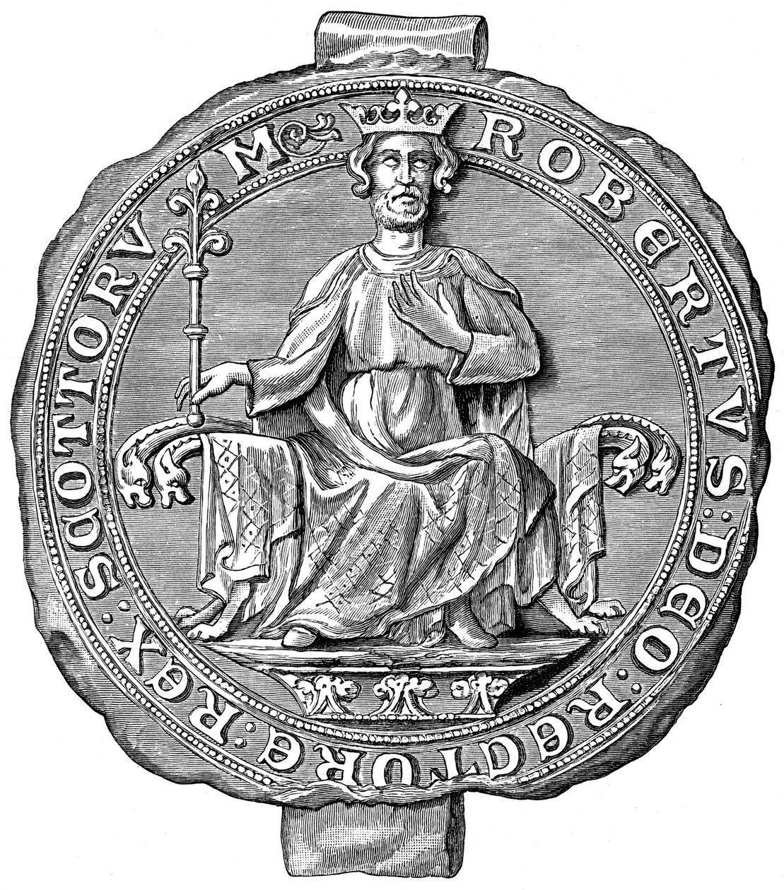Siegel von Robert the Bruce, König von Schottland, 14. Jahrhundert 1892 von Unbekannt