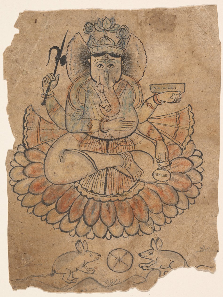 Sitzender vierarmiger Ganesha, ca. 1775 von Unbekannt