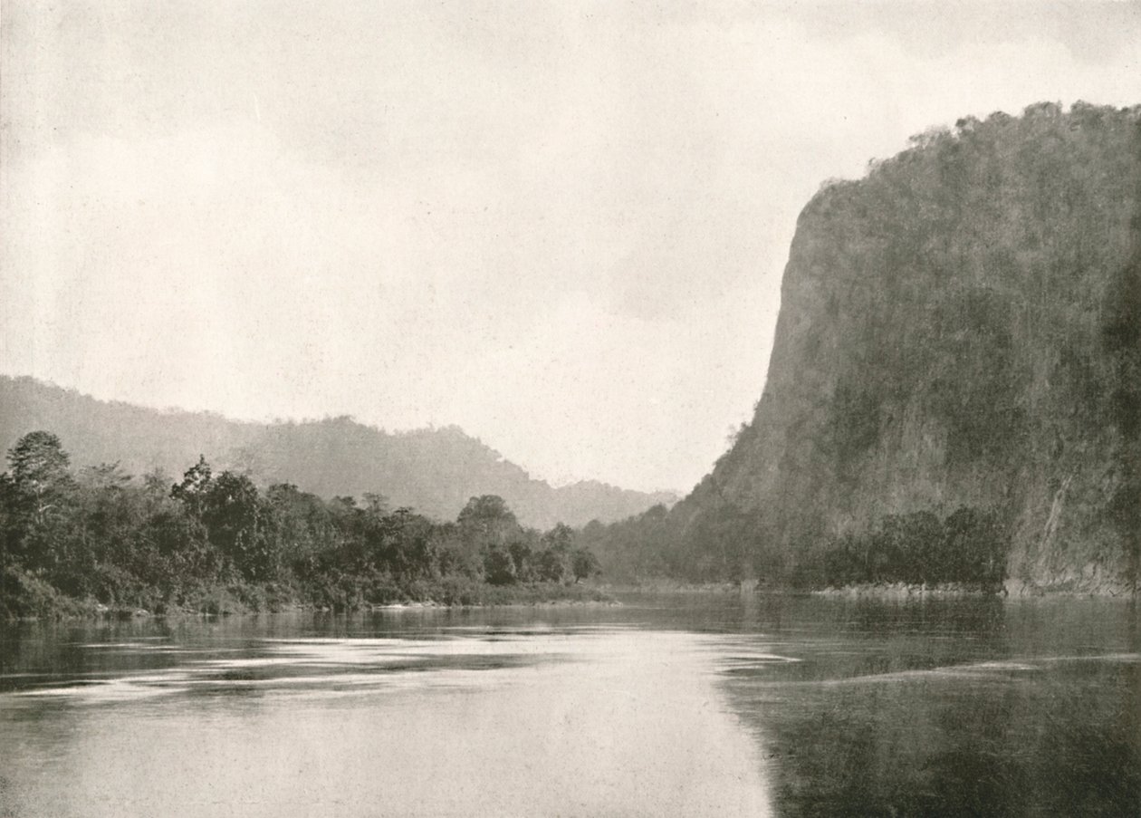 Zweite Engstelle am Irrawaddy-Fluss, in der Nähe von Bhamo, 1900 von Unbekannt