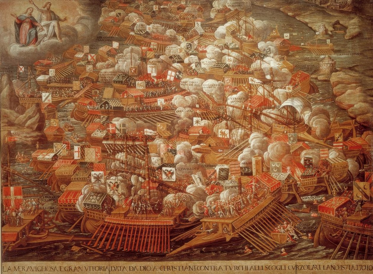 Seeschlacht bei Lepanto 1571 von Unbekannt