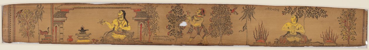 Shiva und seine Anhänger nähern sich dem Berg Kailash, aus einer Romanze von Chandrabhanu..., 1700er Jahre von Unbekannt