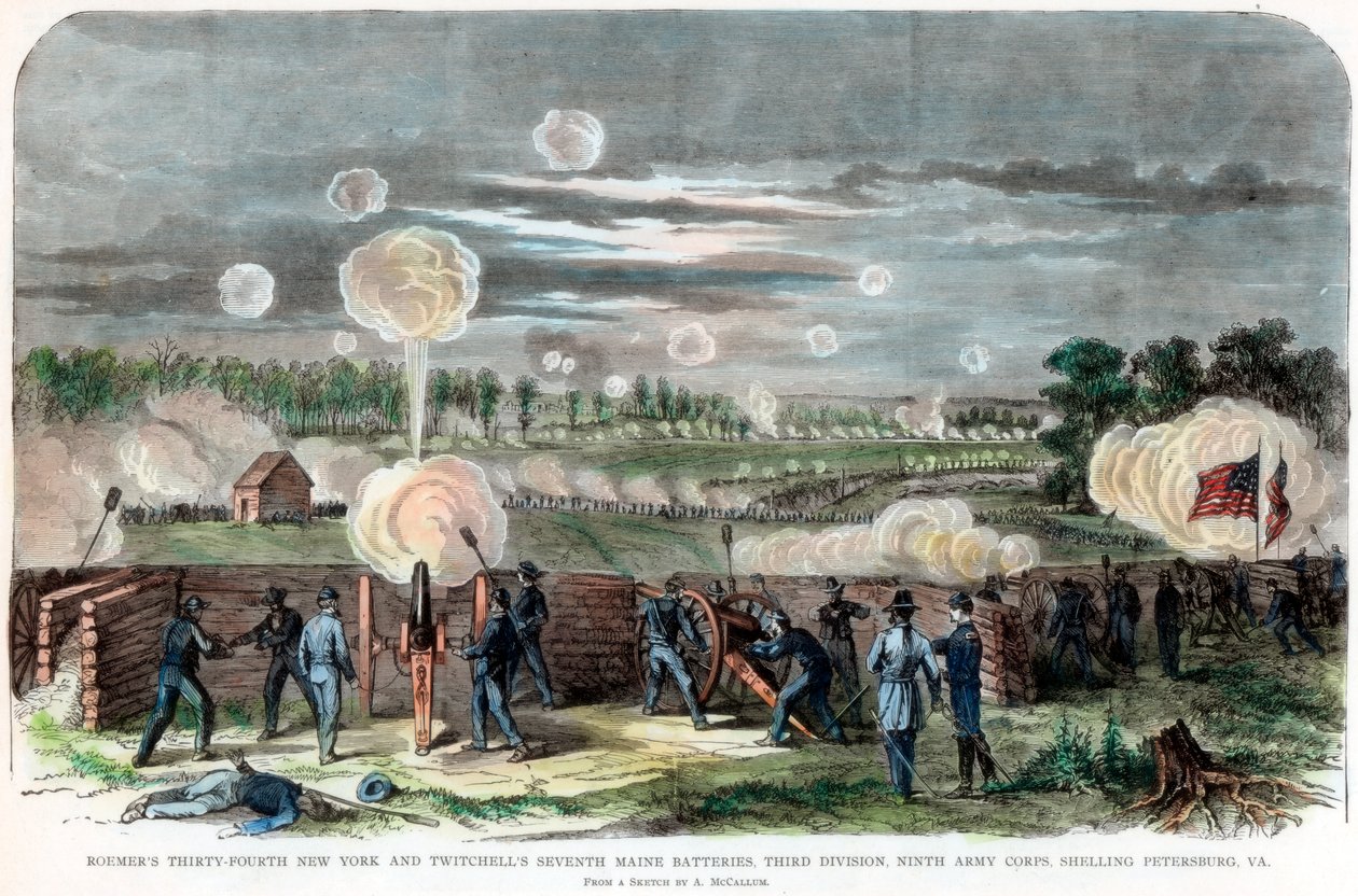 Belagerung von Petersburg, Virginia, Amerikanischer Bürgerkrieg, ca. 1864-1865 von Unbekannt