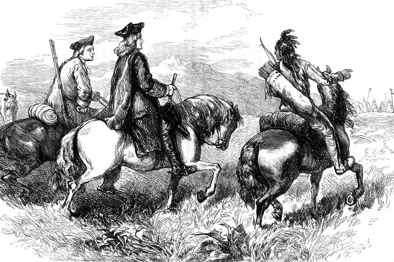 Sir Alexander Cuming auf dem Weg zu den Cherokee, South Carolina von Unbekannt