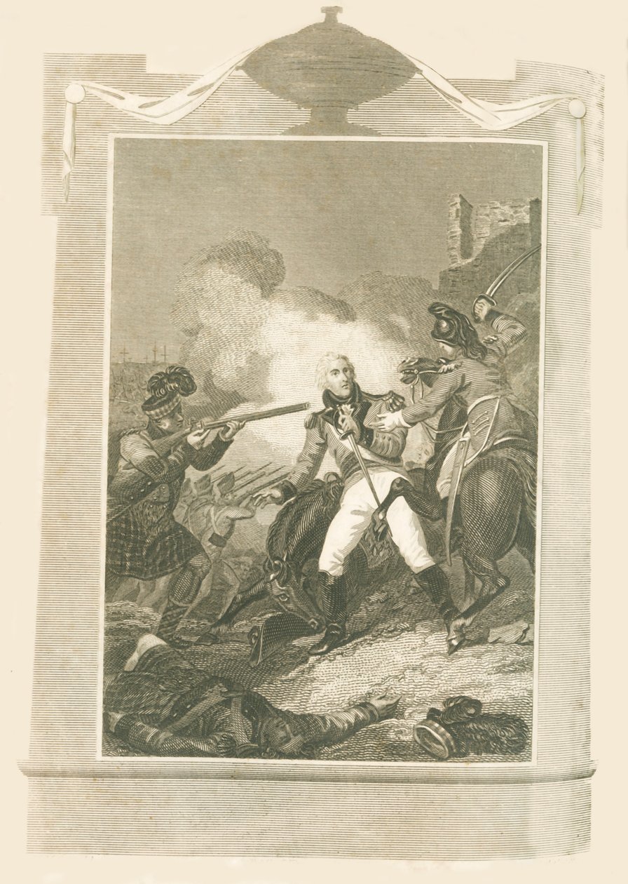 Sir Ralph Abercrombie in der Schlacht von Alexandria, 1801 von Unbekannt