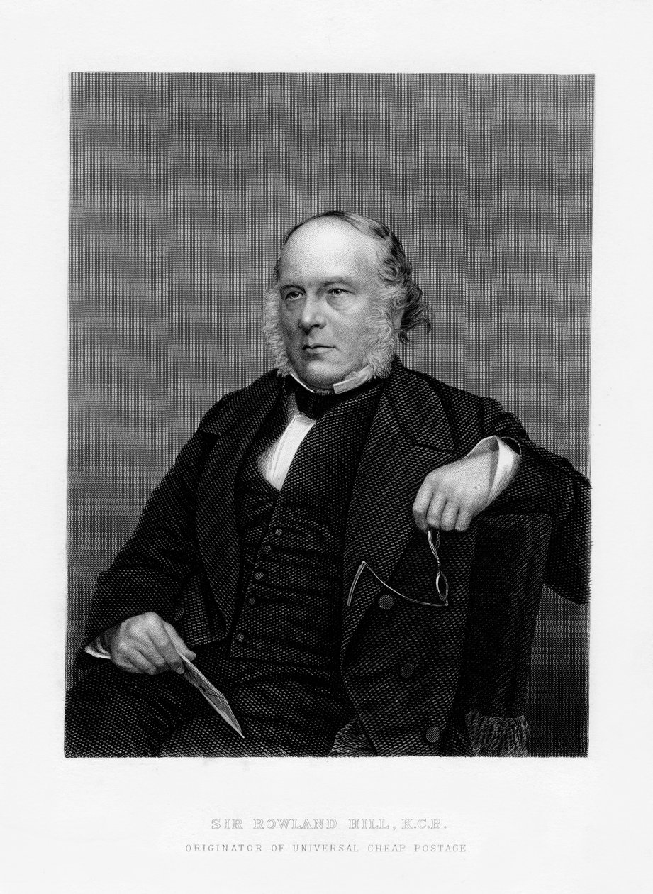 Sir Rowland Hill, britischer Lehrer, Pamphletist und Schöpfer der Penny-Post, 19. Jahrhundert von Unbekannt