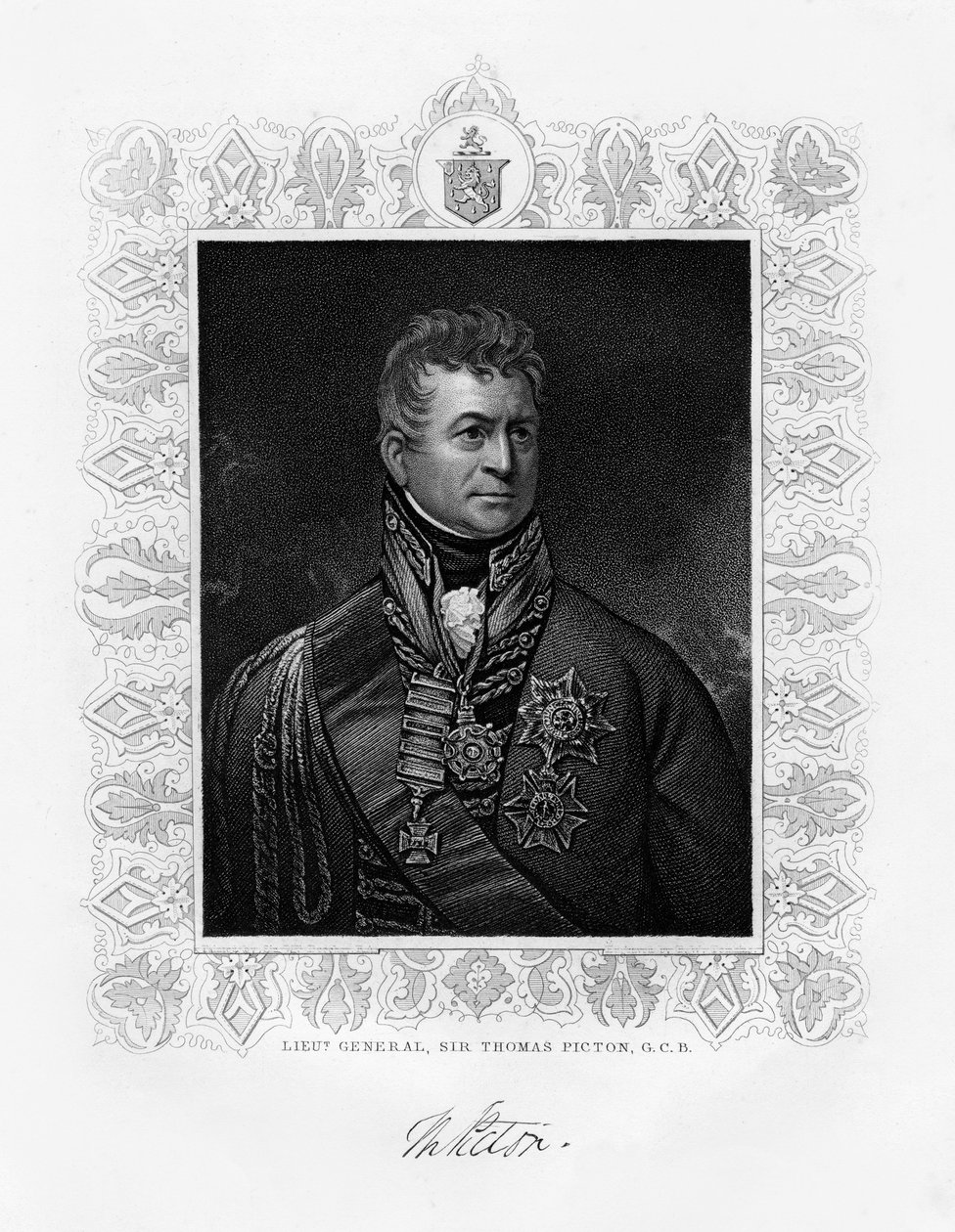 Sir Thomas Picton, britischer Militärführer, 19. Jahrhundert von Unbekannt