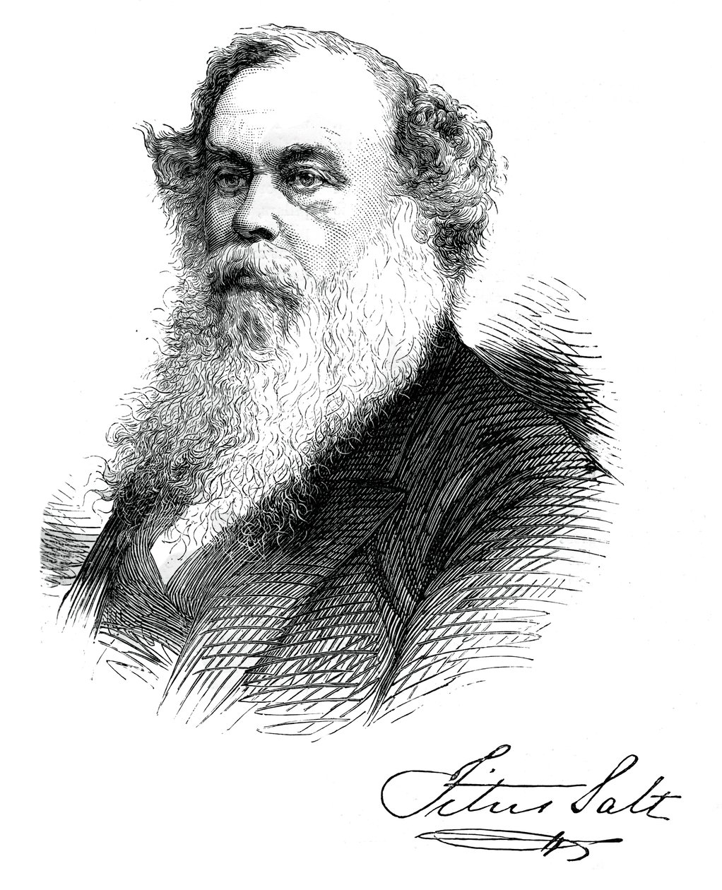 Sir Titus Salt, britischer Hersteller und Wohltäter, ca. 1880 von Unbekannt