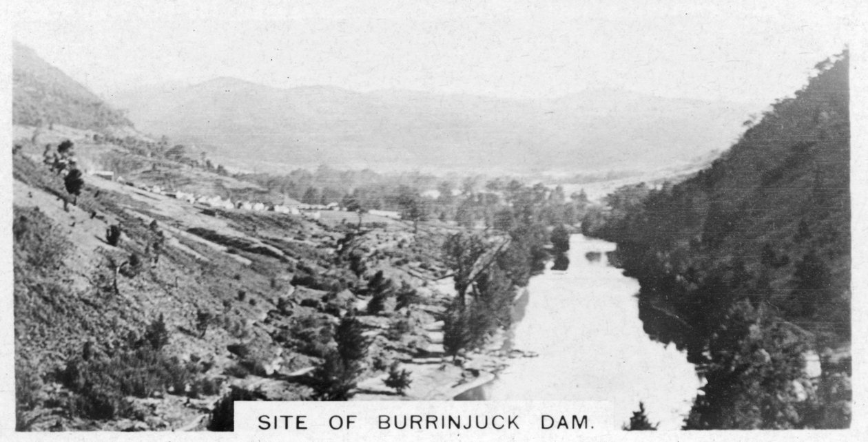 Standort des Burrinjuck-Damms, New South Wales, Australien, 1928 von Unbekannt