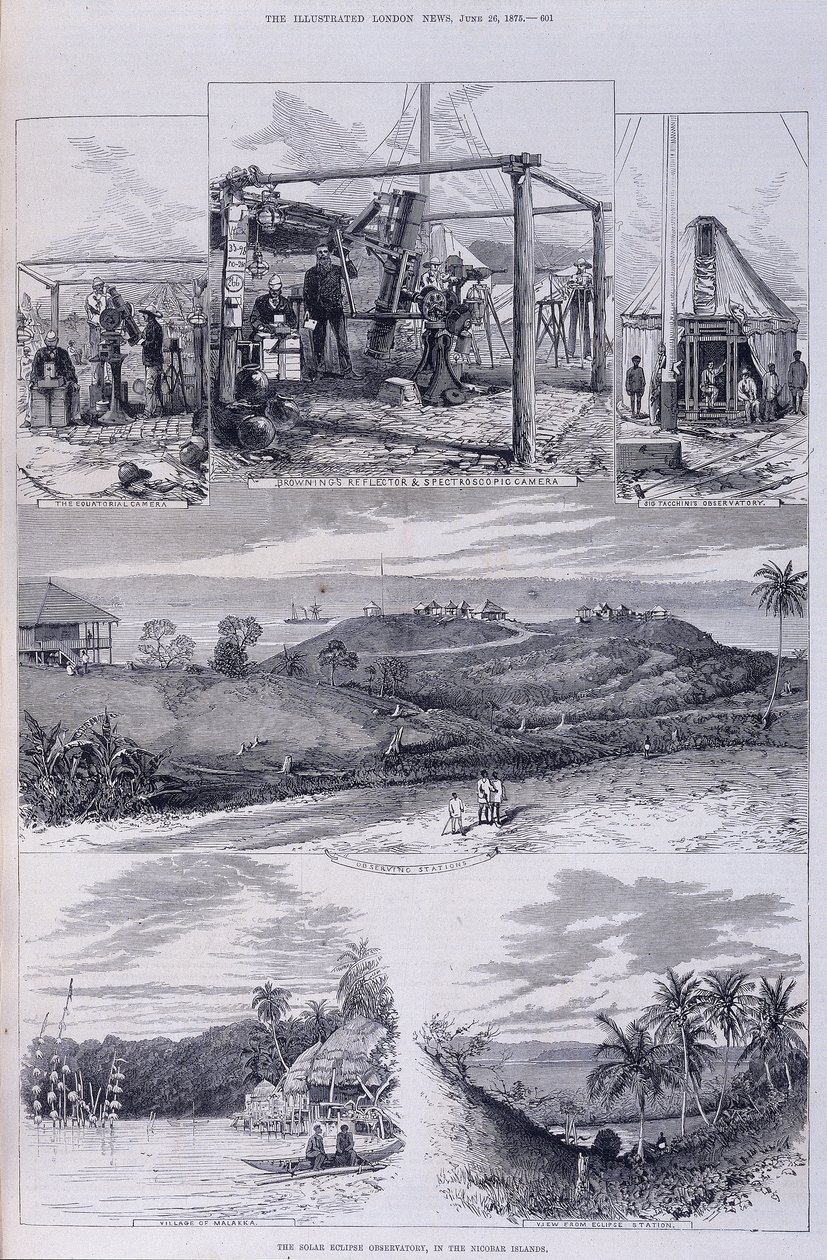 Sonnenfinsternis-Observatorium, Nikobaren, ca. 1875 von Unbekannt