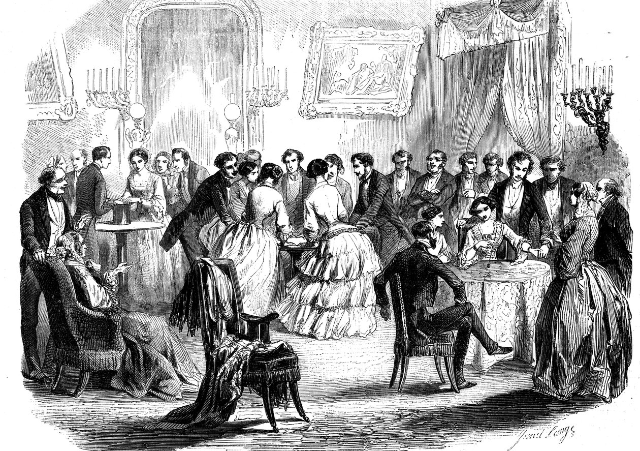 Spiritistisches Treffen in einem Pariser Salon von Unbekannt