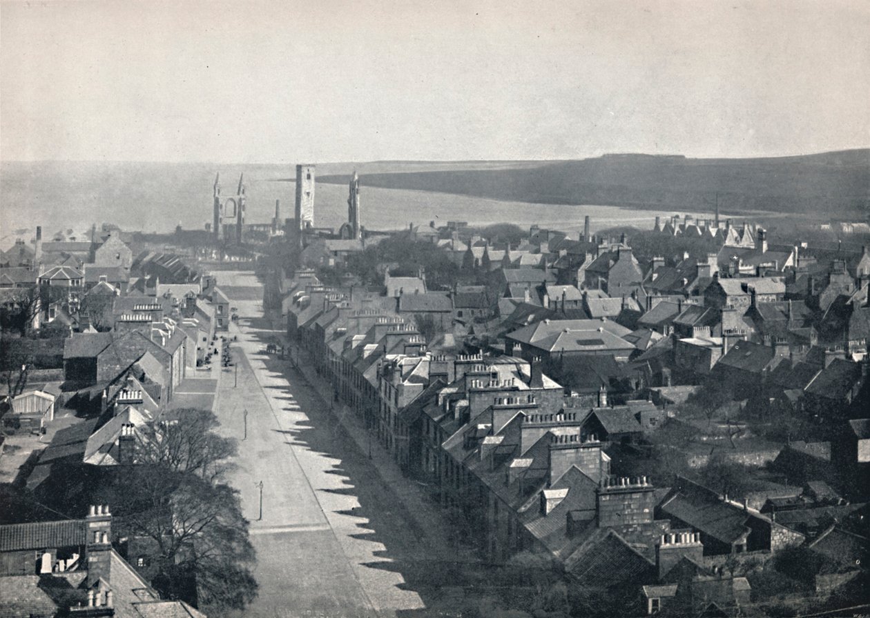 St. Andrews - Blick auf die Stadt vom Turm der College-Kirche, 1895 von Unbekannt