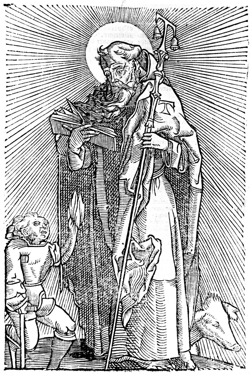 St. Antonius der Große, ägyptischer Asket von Unbekannt