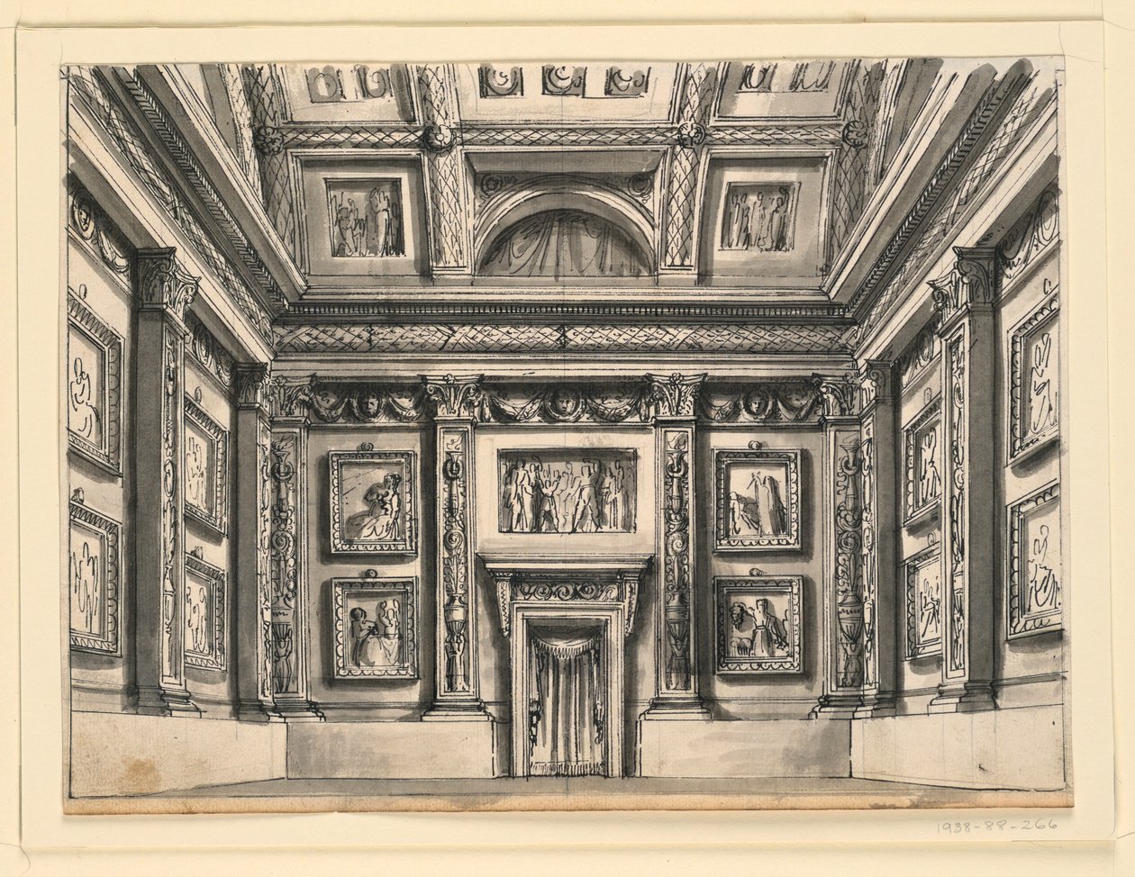 Bühnenbild, Palastinterieur von Unbekannt