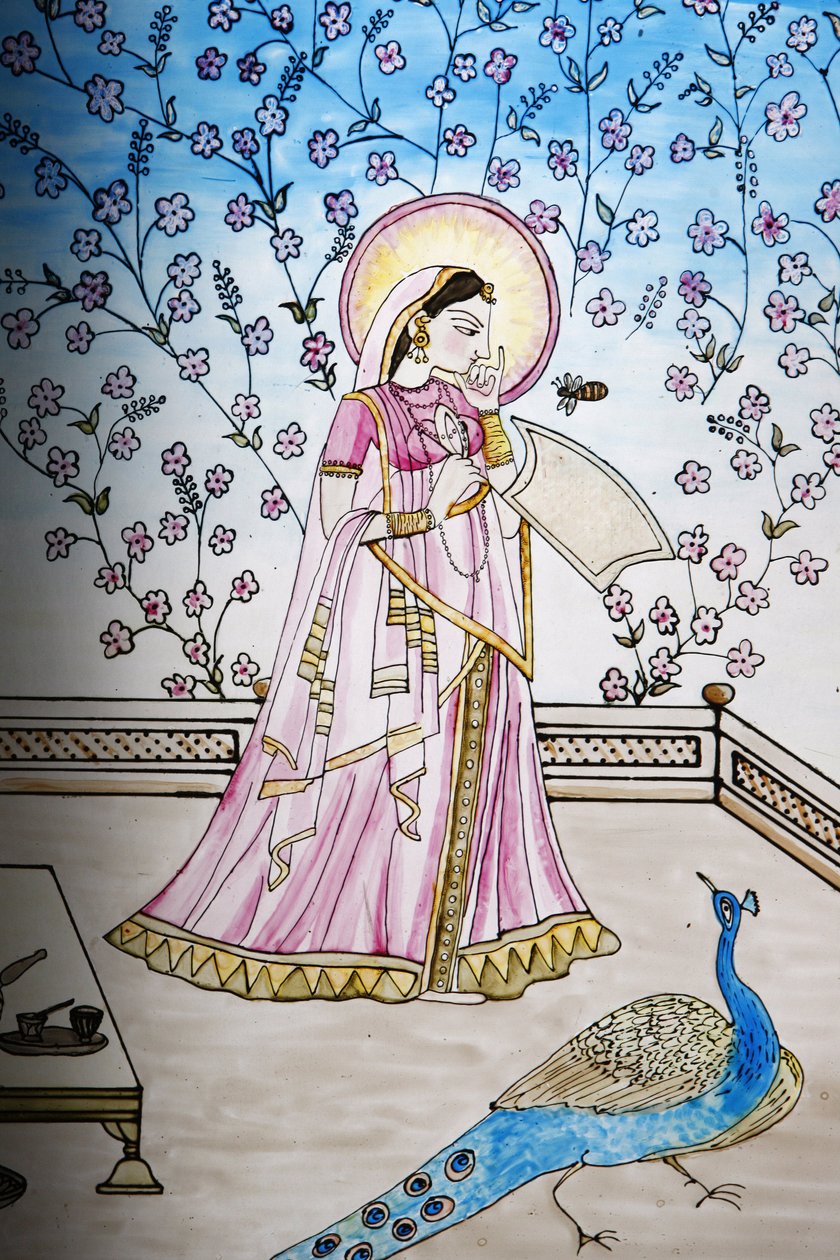 Buntglasfenster im Iskcon-Tempel, London, Großbritannien von Unbekannt