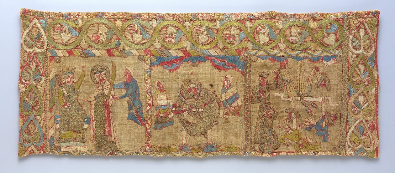 Stola mit dem Martyrium der hl. Katharina, Deutsch, ca. 1200 von Unbekannt