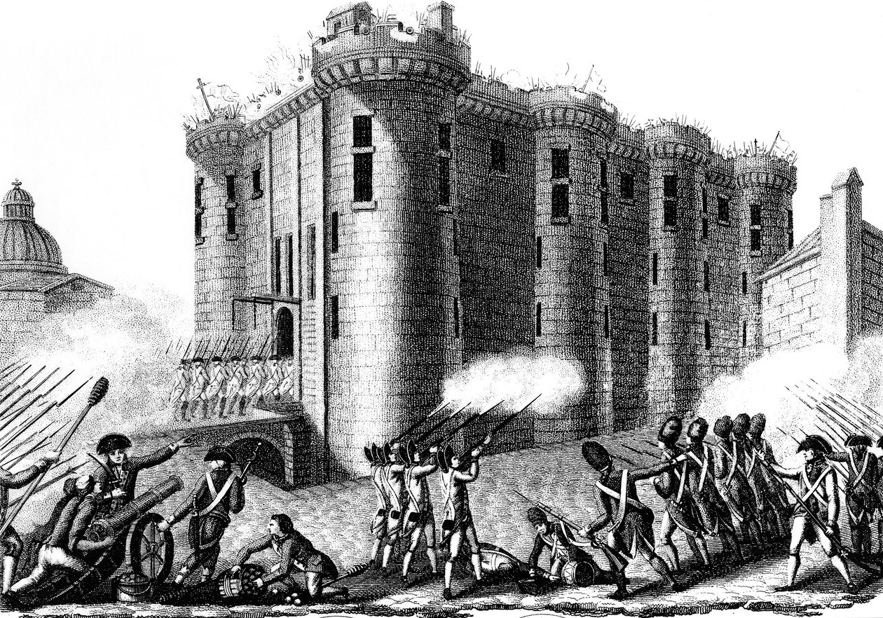 Sturm auf die Bastille durch Pariser unter Führung der Grenadierwache, 14. Juli 1789 von Unbekannt