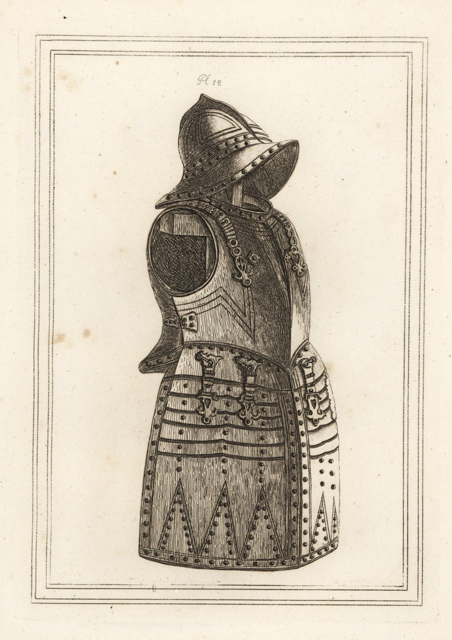 Anzug aus schwarzer Morion- oder Arkebusenrüstung von Unbekannt