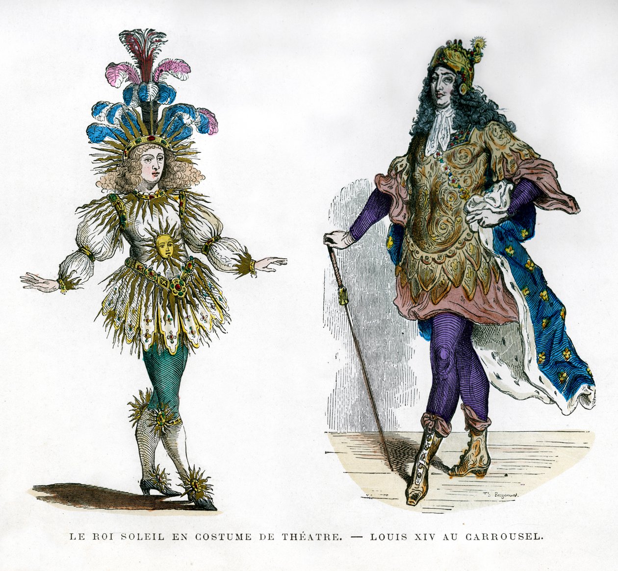 Sonnenkönig-Theaterkostüm und König Ludwig XIV. von Frankreich, 1882-1884 von Unbekannt