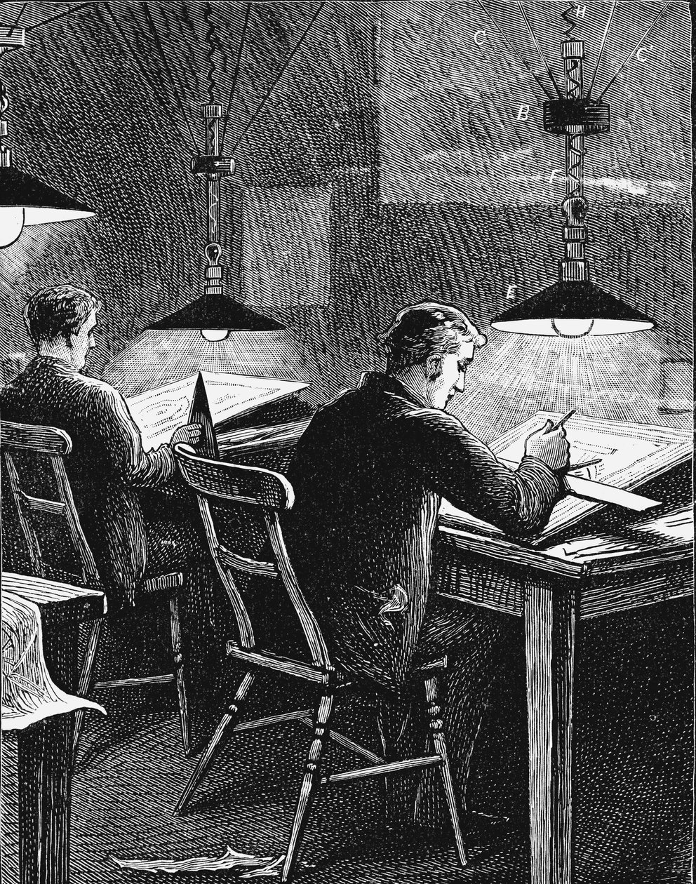 Schwan-Glühlampen, University College, Dundee, Schottland, 1884 von Unbekannt