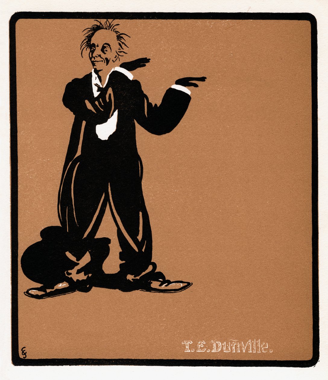 TE Dunville 1868-1924, englischer Sänger und Komiker, späte 19. Jahrhundert von Unbekannt