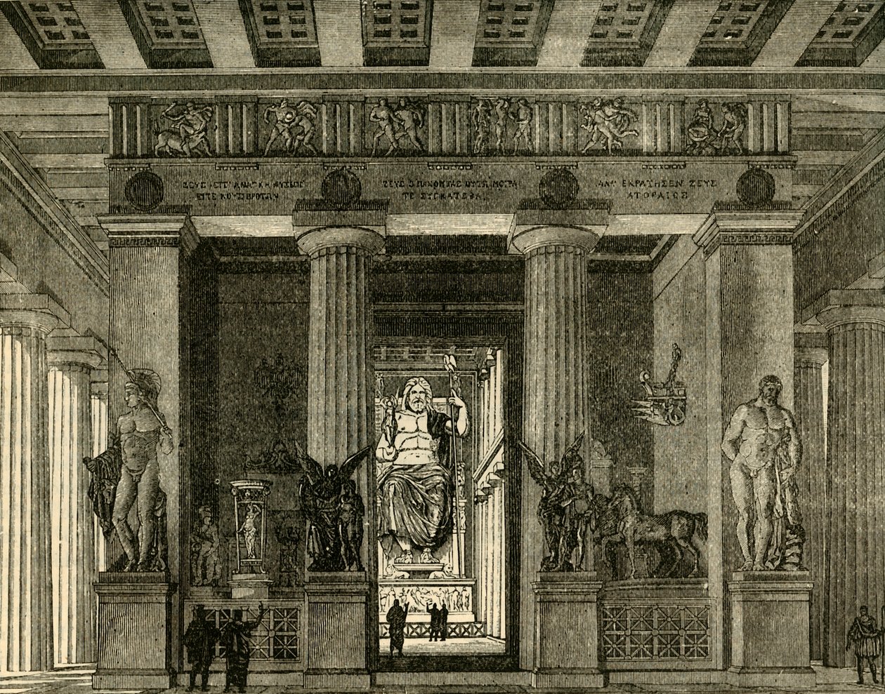 Tempel in Olympia, restauriert, 1890 von Unbekannt