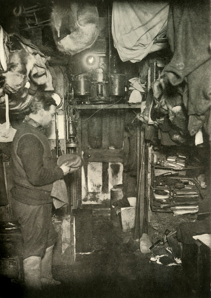 Die Acetylen-Gasanlage, Über der Tür, ca. 1908, 1909 von Unbekannt