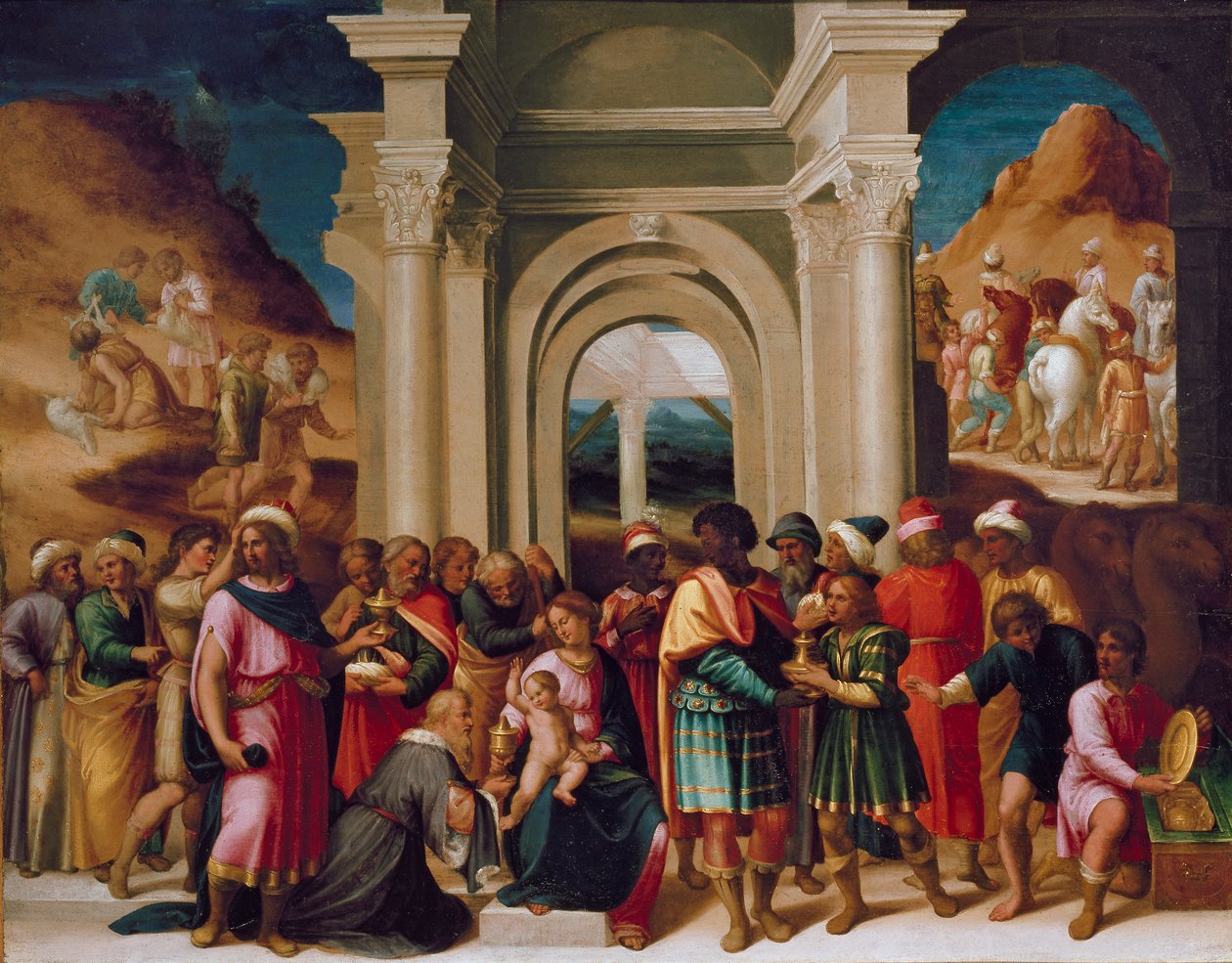 Die Anbetung der Könige, um 1530 von Unbekannt