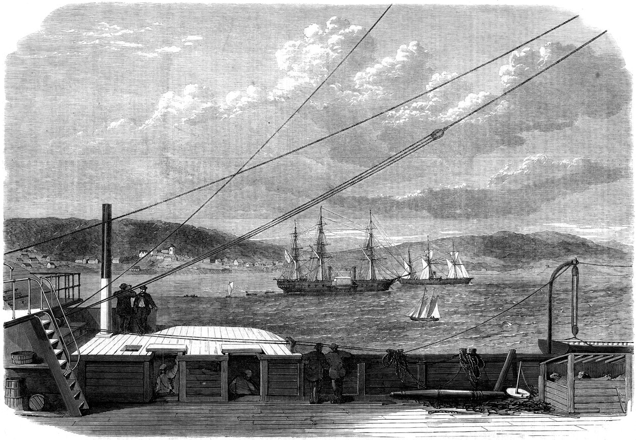 Die Atlantik-Telegraphenexpedition, Content Bay, Neufundland, 1866 von Unbekannt