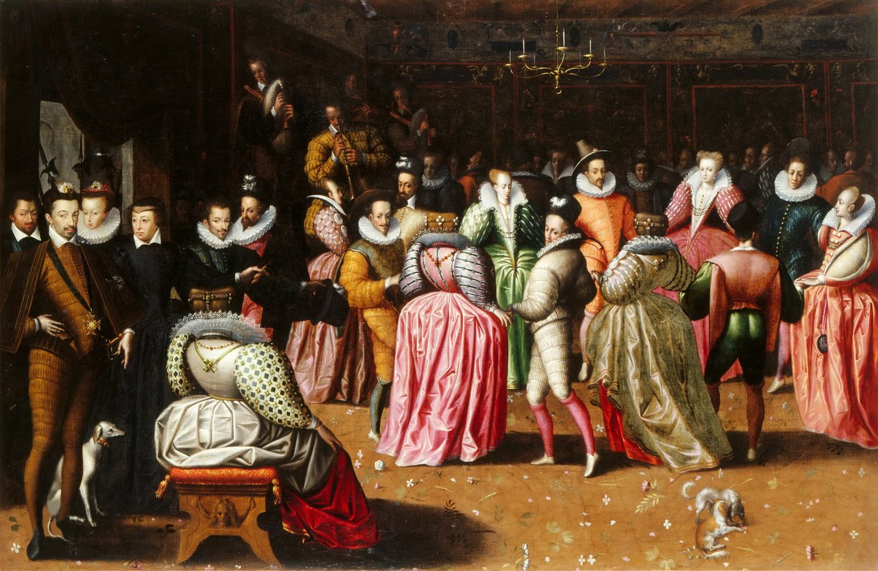 Der Ball am Hofe von Heinrich III. von Frankreich, 1575-1600 von Unbekannt