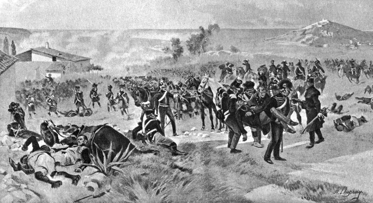 Die Schlacht von Corunna, 16. Januar 1809, 1910 von Unbekannt