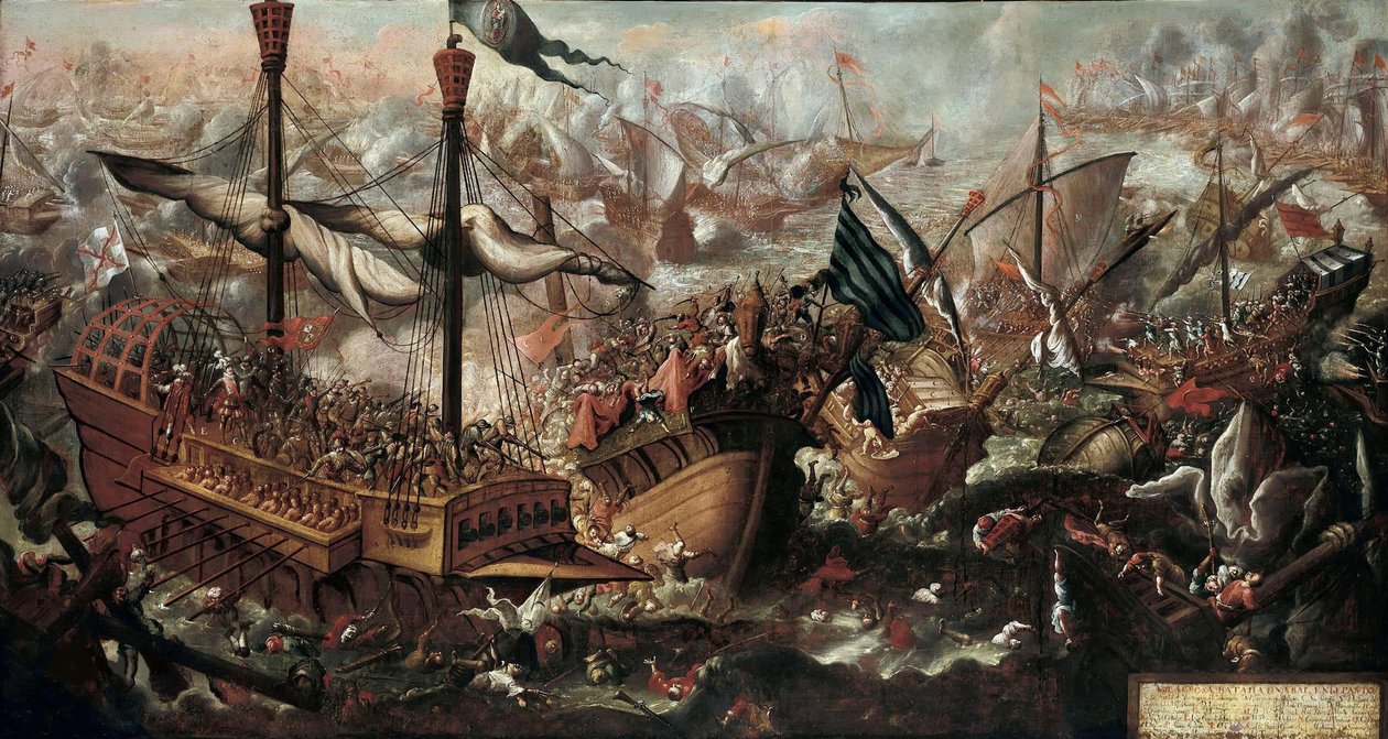 Die Schlacht von Lepanto von Unbekannt