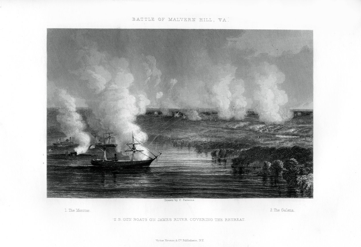Die Schlacht von Malvern Hill, Virginia, 1. Juli 1862, 1862-1867 von Unbekannt