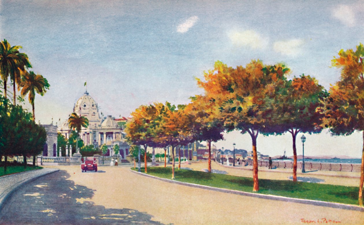 Die schöne Beira Mar Drive - Annäherung an den prächtigen Monroe-Palast, 1914 von Unbekannt
