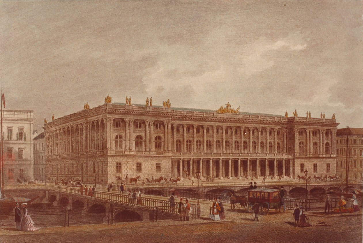 Die Berliner Börse an der Burgstraße, Ende 1860er-Anfang 1870er Jahre von Unbekannt