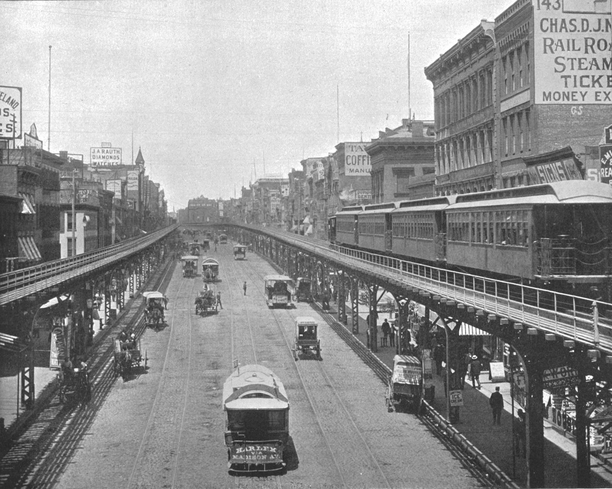 The Bowery, Blick nach Norden, New York, USA, um 1900 von Unbekannt