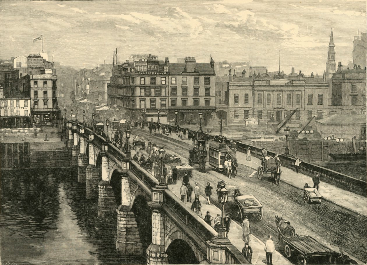 Die Broomielaw-Brücke, Glasgow von Unbekannt