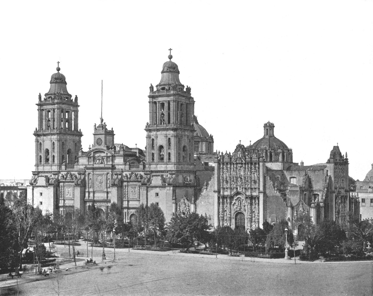 Die Kathedrale, Mexiko-Stadt, Mexiko, um 1900 von Unbekannt
