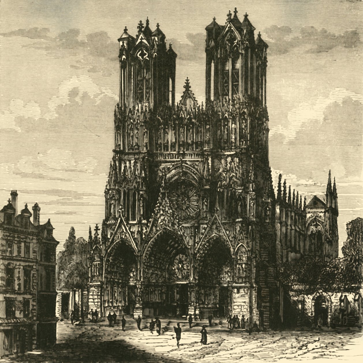 Die Kathedrale von Reims von Unbekannt