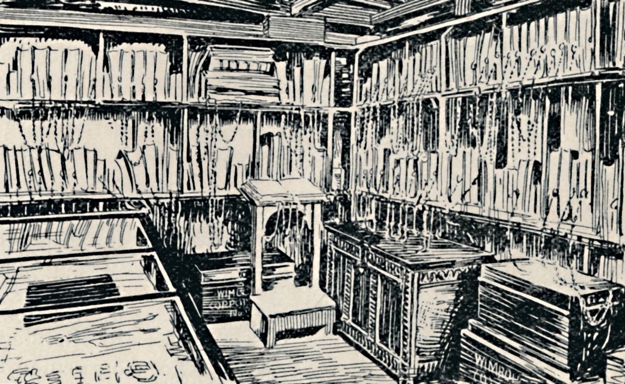 Die Kettenbibliothek in Wimborne von Unbekannt