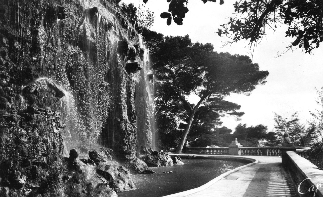 Der Schlosswasserfall, Nizza, Südfrankreich, frühes 20. Jahrhundert von Unbekannt