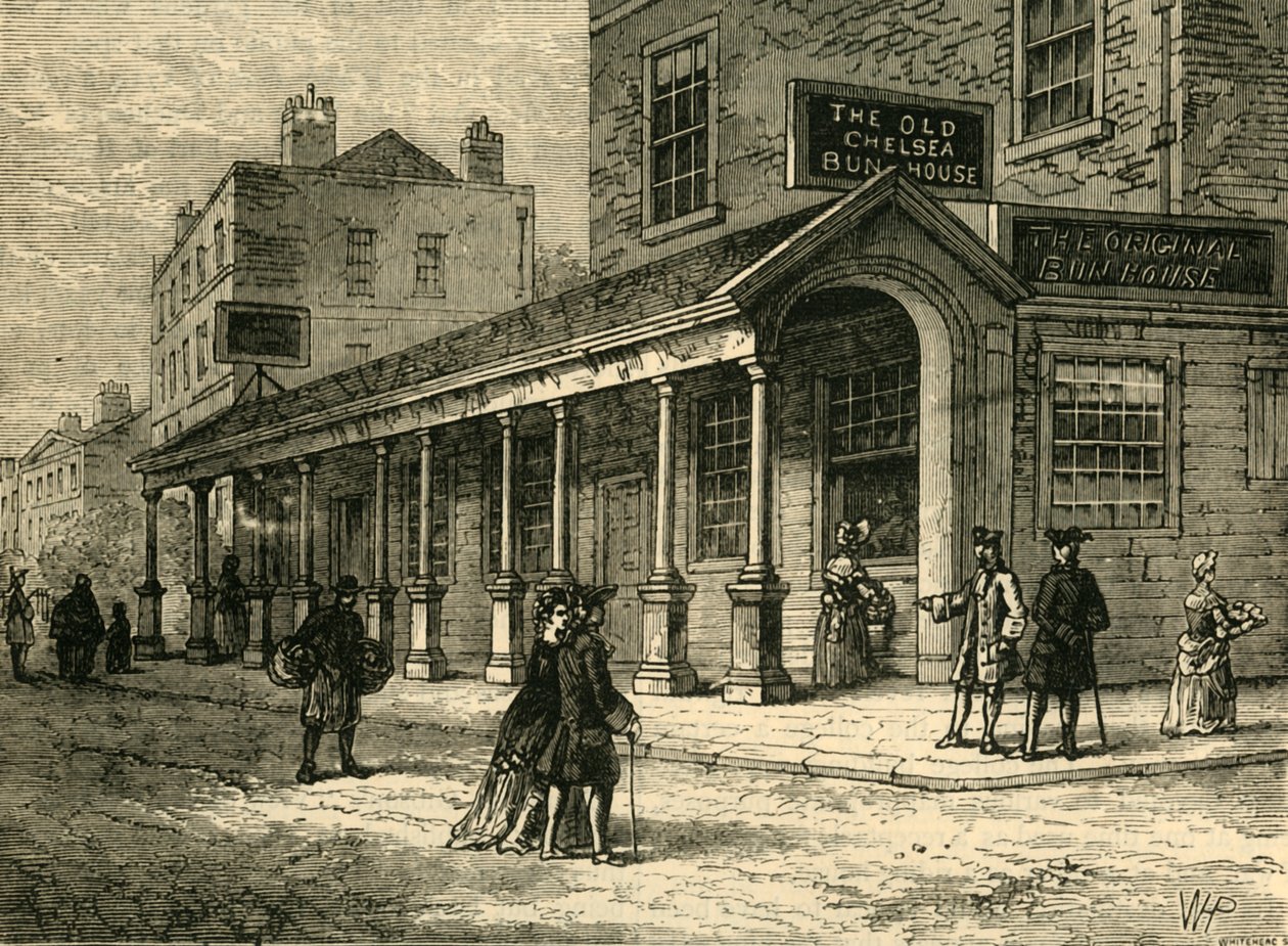 Das Chelsea Bun-House, 1810, ca. 1876 von Unbekannt