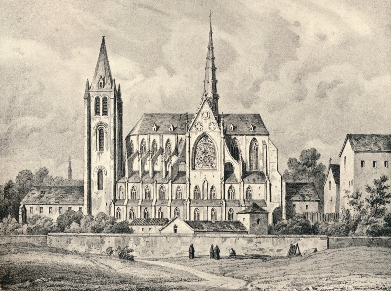 Die Kirche und ein Teil der Abtei von St. Victor, 1915 von Unbekannt