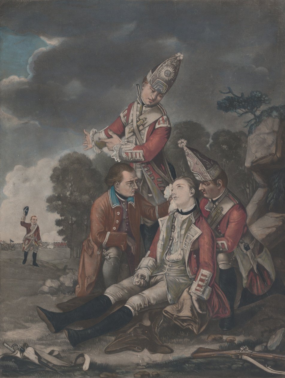 Der Tod von General Wolfe in Quebec, September 1759, 10. Oktober 1779 von Unbekannt