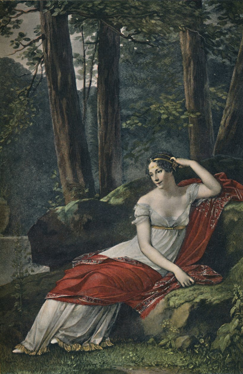 Die Kaiserin Josephine im Park von Malmaison von Unbekannt