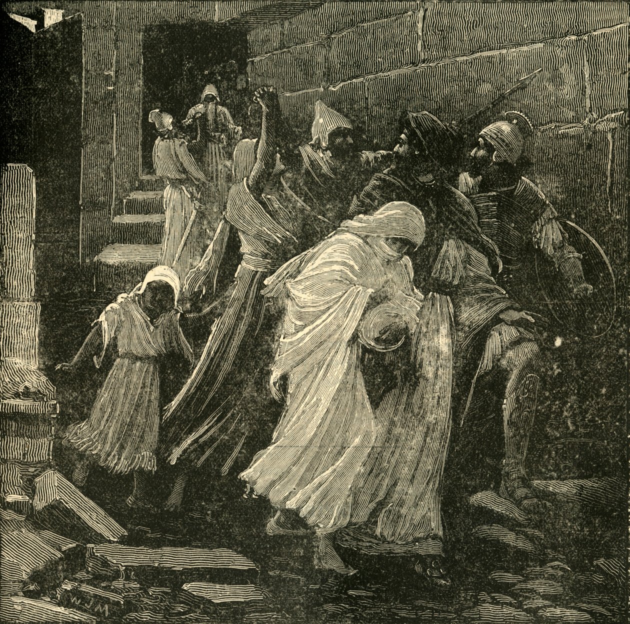 Die Flucht von Zedekiah, 1890 von Unbekannt