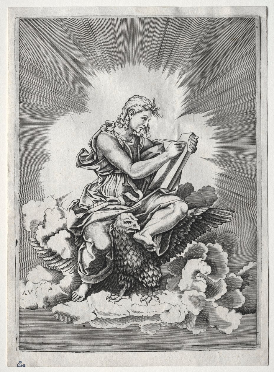 Die vier Evangelisten: St. Johannes, ca. 1518 von Unbekannt