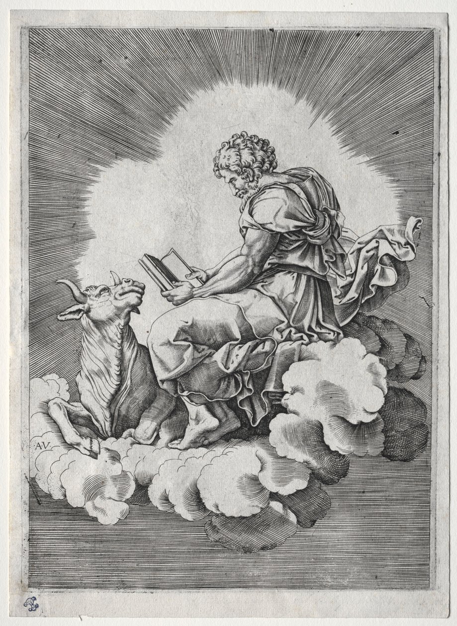 Die vier Evangelisten: St. Lukas, ca. 1518 von Unbekannt