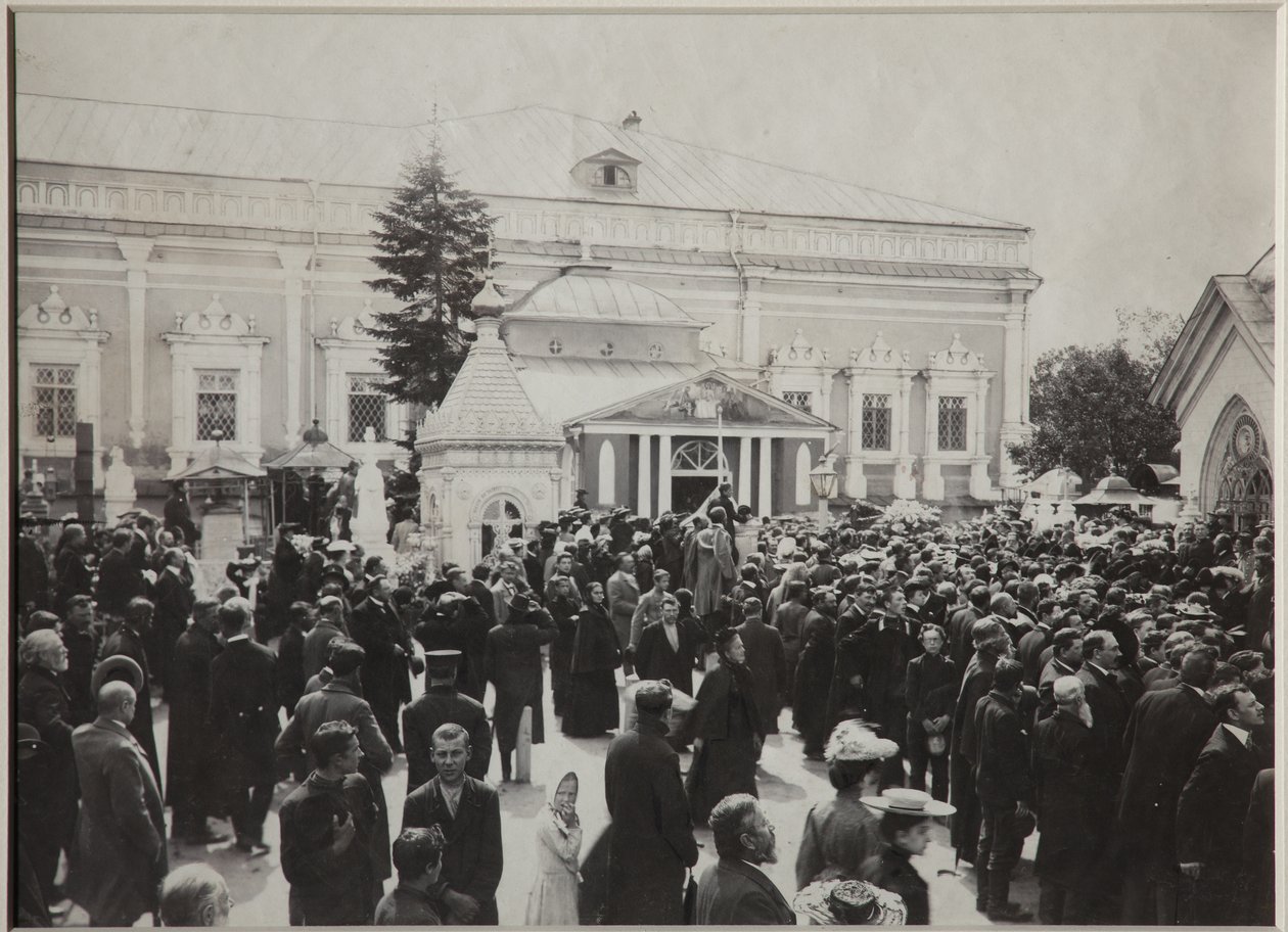 Das Begräbnis von Anton Tschechow auf dem Nowodewitschi-Friedhof, 22. Juli 1904, 1904 von Unbekannt